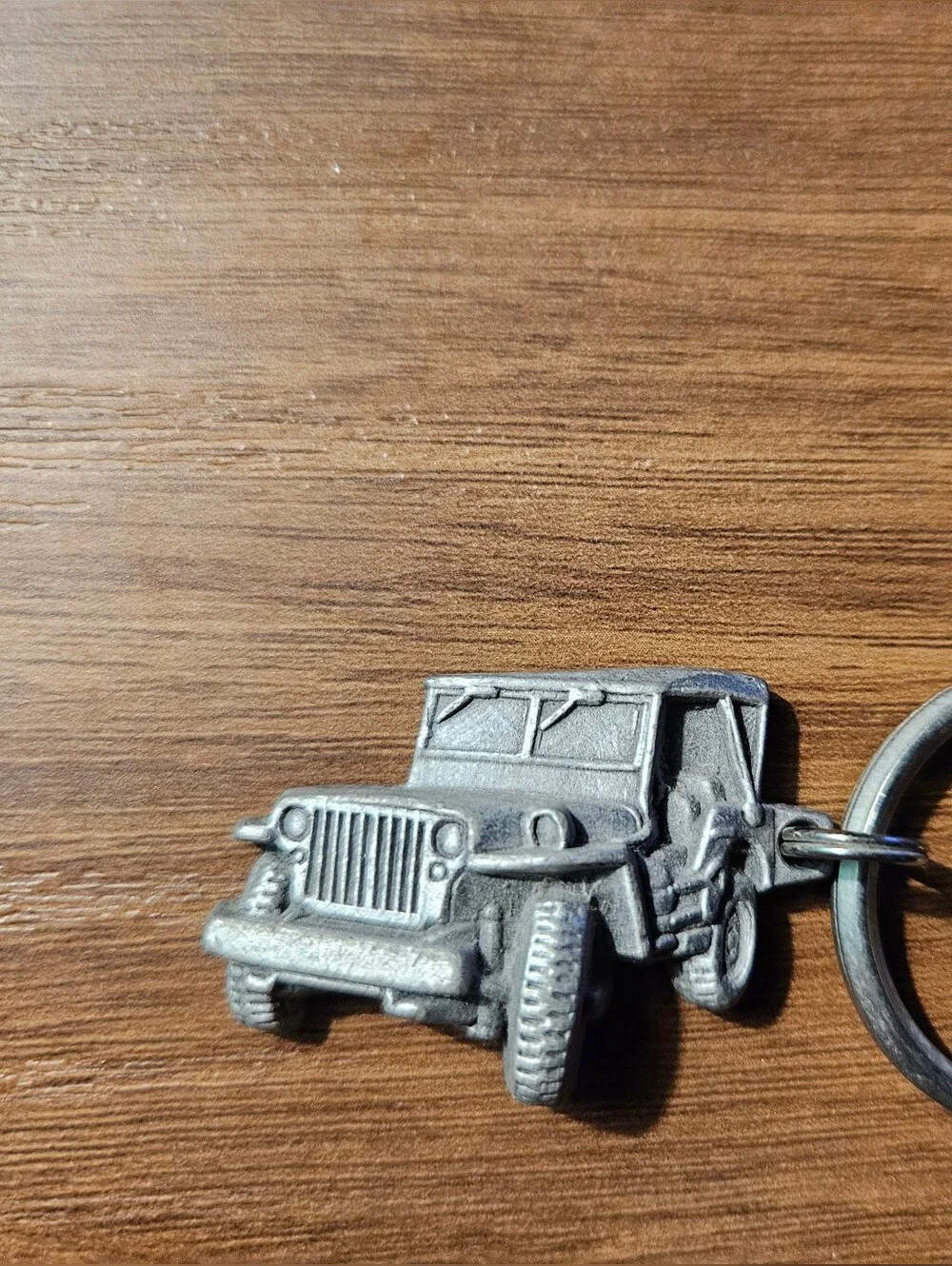 Jeep Willys Genuine Pewter Bestop Vintage Keychain